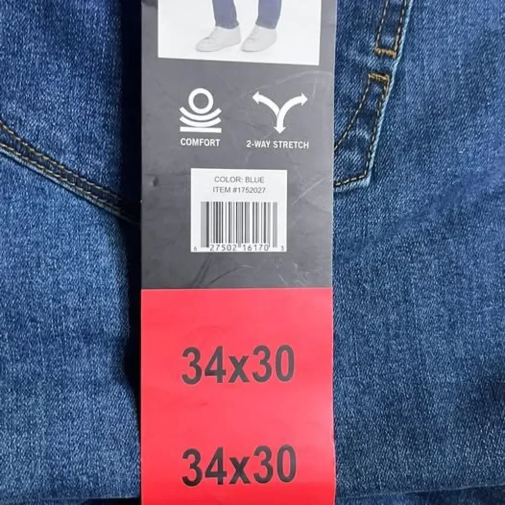 Kenneth Cole Straight Fit Stretch Denim Jeans 34x30